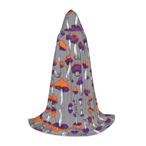 ZXMDZTSS Bright Mushrooms Kunstdruck, Jugend-Kapuzenumhang, Umhang für Teenager, Halloween-Kostüm, wiederverwendbar, Partykleidung, Größe L ZXMDZTSS Bright Mushrooms Kunstdruck, Jugend-Kapuzenumhang, Umhang für Teenager, Halloween-Kostüm, wiederverwendbar, Partykleidung, Größe L von ZXMDZTSS
