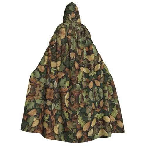 ZXMDZTSS Camoflauge – Erwachsenen-Halloween-Kapuzenumhang | Volldruck-Umhang | Nackenverschluss von ZXMDZTSS
