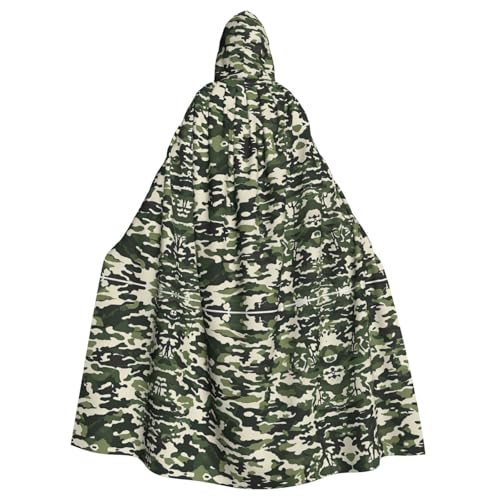 ZXMDZTSS Cold Tree Camouflage-Druck, Halloween-Kapuzenumhang für Erwachsene, Volldruck, Party-Kostüm, Bindeverschluss, Polyester von ZXMDZTSS