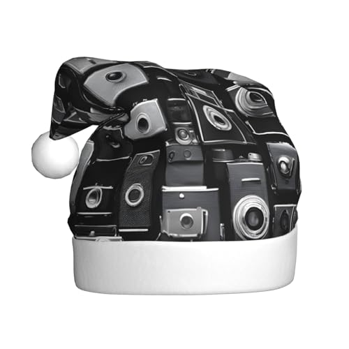 ZXMDZTSS Coole Retro-Kamera-Kollektion – Druck für Erwachsene, Plüsch-Weihnachtsmütze, gemütlich, festlich, Weihnachtsmann-Kopfbedeckung, Pompon für Weihnachten, Partys, Feiertage. ZXMDZTSS Coole Retro-Kamera-Kollektion – Druck für Erwachsene, Plüsch-Weihnachtsmütze, gemütlich, festlich, Weihnachtsmann-Kopfbedeckung, Pompon für Weihnachten, Partys, Feiertage. von ZXMDZTSS