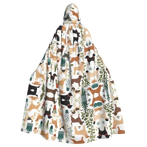 ZXMDZTSS Corgi Hawaiianischer tropischer Sommer-Ananas-Druck, Halloween-Kapuzenumhang für Erwachsene, Volldruck, Party-Kostüm, Bindeverschluss, Polyester von ZXMDZTSS