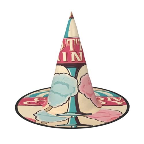 ZXMDZTSS Cotton Candy – Druck Halloween Hut Erwachsene | Festivalkleidung | Hexenkostüm-Zubehör | Oxford-Tuch 3 Stück ZXMDZTSS Cotton Candy – Druck Halloween Hut Erwachsene | Festivalkleidung | Hexenkostüm-Zubehör | Oxford-Tuch 3 Stück von ZXMDZTSS