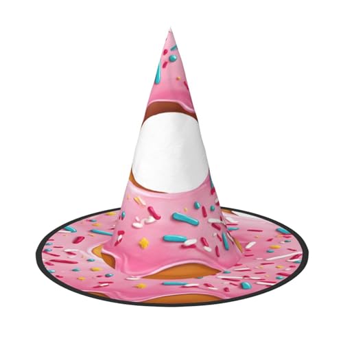 ZXMDZTSS Donut-Druck, Halloween-Hut für Erwachsene, Festivalkleidung, Hexenkostüm-Zubehör, Oxford-Stoff, 1 Stück von ZXMDZTSS