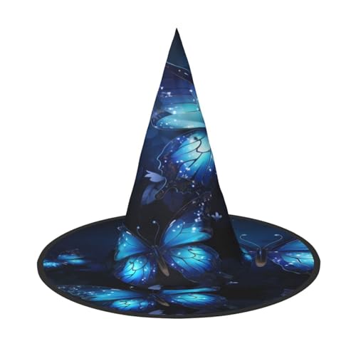 ZXMDZTSS Dunkelblaue Schmetterlinge, Halloween-Hut für Erwachsene, Festivalkleidung, Hexenkostüm-Zubehör, Oxford-Stoff, 3 Stück ZXMDZTSS Dunkelblaue Schmetterlinge, Halloween-Hut für Erwachsene, Festivalkleidung, Hexenkostüm-Zubehör, Oxford-Stoff, 3 Stück von ZXMDZTSS