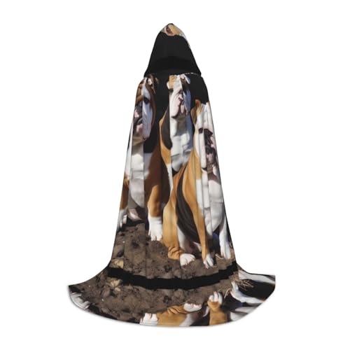 ZXMDZTSS Englische Bulldoggen – Druck Jugend Kapuzenumhang | Umhang für Teenager | Halloween-Kostüm | wiederverwendbare Partykleidung Größe S ZXMDZTSS Englische Bulldoggen – Druck Jugend Kapuzenumhang | Umhang für Teenager | Halloween-Kostüm | wiederverwendbare Partykleidung Größe S von ZXMDZTSS