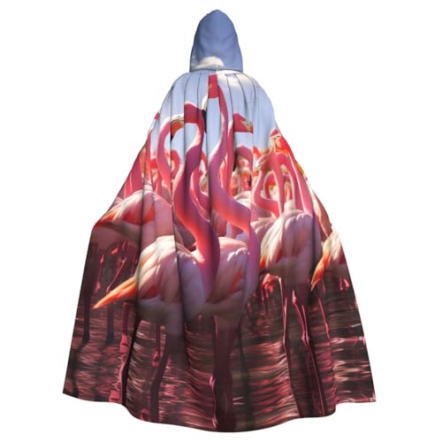 ZXMDZTSS Flamingos Party – Druck Halloween Kapuzenumhang Erwachsene | Volldruck Umhang | Partykostüm | Bindeverschluss Polyester ZXMDZTSS Flamingos Party – Druck Halloween Kapuzenumhang Erwachsene | Volldruck Umhang | Partykostüm | Bindeverschluss Polyester von ZXMDZTSS