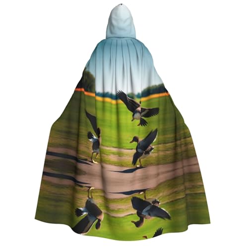ZXMDZTSS Fliegender wilder Ente – Erwachsenen-Halloween-Kapuzenumhang | Volldruckumhang | Nackenverschluss ZXMDZTSS Fliegender wilder Ente – Erwachsenen-Halloween-Kapuzenumhang | Volldruckumhang | Nackenverschluss von ZXMDZTSS