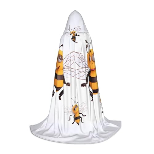 ZXMDZTSS Funny Bees Kapuzenumhang für Jugendliche, Halloween-Kostüm, wiederverwendbare Partykleidung, Größe S von ZXMDZTSS