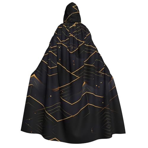 ZXMDZTSS Geometrische Linien – Erwachsenen-Halloween-Kapuzenumhang | Volldruck-Umhang | Nackenverschluss ZXMDZTSS Geometrische Linien – Erwachsenen-Halloween-Kapuzenumhang | Volldruck-Umhang | Nackenverschluss von ZXMDZTSS