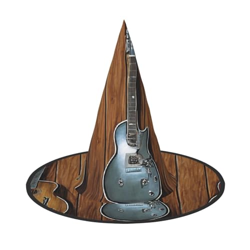 ZXMDZTSS Gitarrenkunstdruck, Halloween-Hut für Erwachsene, Festivalkleidung, Hexenkostüm-Zubehör, Oxford-Stoff, 1 Stück ZXMDZTSS Gitarrenkunstdruck, Halloween-Hut für Erwachsene, Festivalkleidung, Hexenkostüm-Zubehör, Oxford-Stoff, 1 Stück von ZXMDZTSS