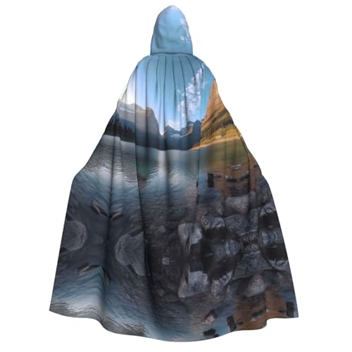 ZXMDZTSS Glacier National Park – Erwachsenen-Halloween-Kapuzenumhang | Volldruckumhang | Nackenverschluss von ZXMDZTSS