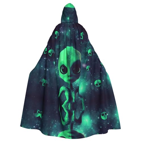 ZXMDZTSS Grüner Alien-Druck, Halloween-Kapuzenumhang für Erwachsene, vollständiger Druck, Party-Kostüm, Bindeverschluss, Polyester ZXMDZTSS Grüner Alien-Druck, Halloween-Kapuzenumhang für Erwachsene, vollständiger Druck, Party-Kostüm, Bindeverschluss, Polyester von ZXMDZTSS