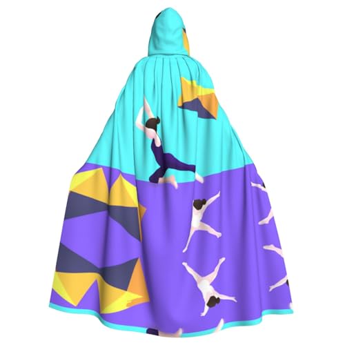 ZXMDZTSS Gymnastik-Spiel-Druck, Halloween-Kapuzenumhang für Erwachsene, vollständiger Druck, Party-Kostüm, Bindeverschluss, Polyester ZXMDZTSS Gymnastik-Spiel-Druck, Halloween-Kapuzenumhang für Erwachsene, vollständiger Druck, Party-Kostüm, Bindeverschluss, Polyester von ZXMDZTSS
