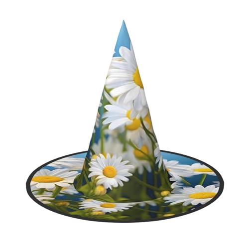 ZXMDZTSS Halloween-Hut mit Blumenaufdruck, für Erwachsene, Festivalkleidung, Hexenkostüm-Zubehör, Oxford-Stoff, 3 Stück von ZXMDZTSS