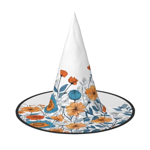 ZXMDZTSS Halloween-Hut mit Blumendruck für Erwachsene, Festivalkleidung, Hexenkostüm-Zubehör, Oxford-Stoff, 1 Stück ZXMDZTSS Halloween-Hut mit Blumendruck für Erwachsene, Festivalkleidung, Hexenkostüm-Zubehör, Oxford-Stoff, 1 Stück von ZXMDZTSS