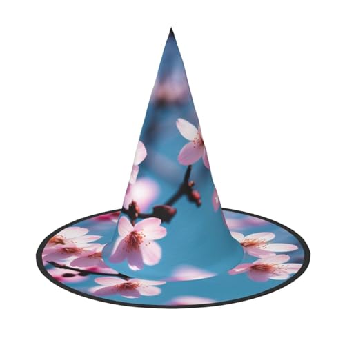 ZXMDZTSS Halloween-Hut mit Blumendruck für Erwachsene, Festivalkleidung, Hexenkostüm-Zubehör, Oxford-Stoff, 3 Stück von ZXMDZTSS