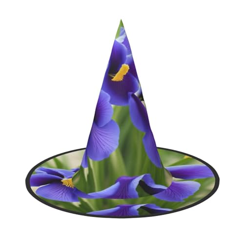 ZXMDZTSS Halloween-Hut mit Blumendruck für Erwachsene, Festivalkleidung, Hexenkostüm-Zubehör, Oxford-Stoff, 3 Stück von ZXMDZTSS