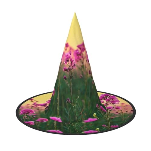 ZXMDZTSS Halloween-Hut mit Blumenmuster, für Erwachsene, Festivalkleidung, Hexenkostüm-Zubehör, Oxford-Stoff, 3 Stück von ZXMDZTSS