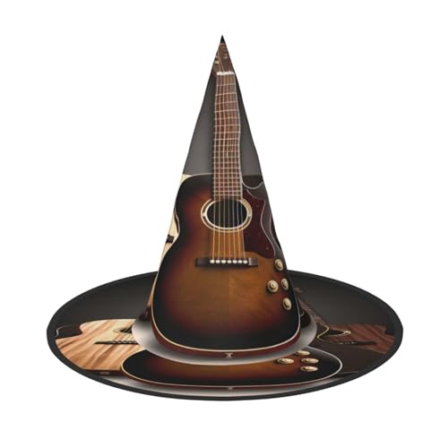 ZXMDZTSS Halloween-Hut mit Gitarren-Druck, für Erwachsene, Festivalkleidung, Hexenkostüm-Zubehör, Oxford-Stoff, 3 Stück ZXMDZTSS Halloween-Hut mit Gitarren-Druck, für Erwachsene, Festivalkleidung, Hexenkostüm-Zubehör, Oxford-Stoff, 3 Stück von ZXMDZTSS