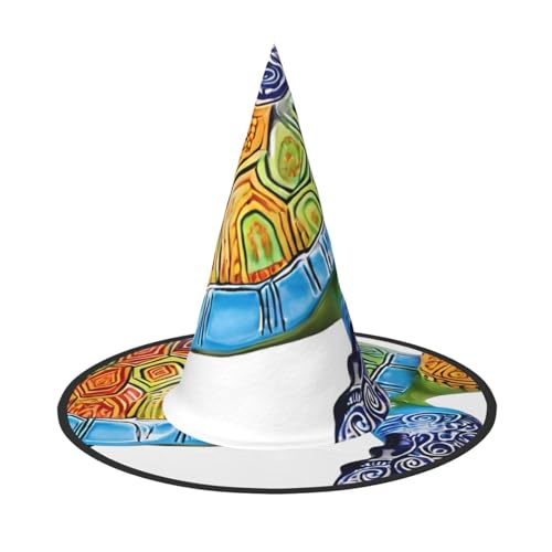 ZXMDZTSS Halloween-Hut mit Meeresschildkröten-Druck, für Erwachsene, Festivalkleidung, Hexenkostüm-Zubehör, Oxford-Stoff, 3 Stück ZXMDZTSS Halloween-Hut mit Meeresschildkröten-Druck, für Erwachsene, Festivalkleidung, Hexenkostüm-Zubehör, Oxford-Stoff, 3 Stück von ZXMDZTSS