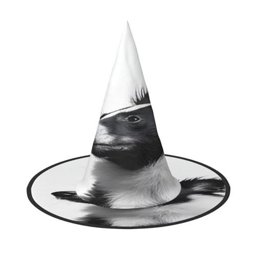 ZXMDZTSS Halloween-Hut mit Stinktier-Druck, für Erwachsene, Festivalkleidung, Hexenkostüm-Zubehör, Oxford-Stoff, 1 Stück von ZXMDZTSS