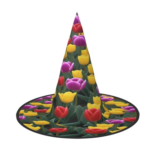 ZXMDZTSS Halloween-Hut mit Tulpenmotiv, für Erwachsene, Festivalkleidung, Hexenkostüm-Zubehör, Oxford-Stoff, 1 Stück ZXMDZTSS Halloween-Hut mit Tulpenmotiv, für Erwachsene, Festivalkleidung, Hexenkostüm-Zubehör, Oxford-Stoff, 1 Stück von ZXMDZTSS