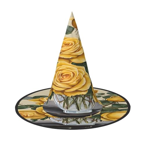 ZXMDZTSS Halloween-Hut mit gelber Rose, für Erwachsene, Festivalkleidung, Hexenkostüm-Zubehör, Oxford-Stoff, 3 Stück ZXMDZTSS Halloween-Hut mit gelber Rose, für Erwachsene, Festivalkleidung, Hexenkostüm-Zubehör, Oxford-Stoff, 3 Stück von ZXMDZTSS