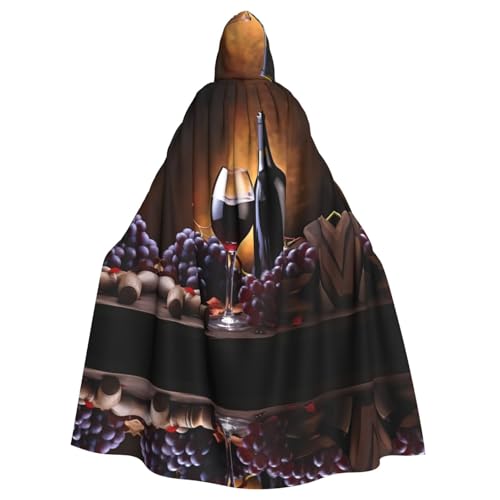 ZXMDZTSS Halloween-Kapuzenumhang für Erwachsene, Volldruck, Party-Kostüm, Bindeverschluss, Polyester von ZXMDZTSS