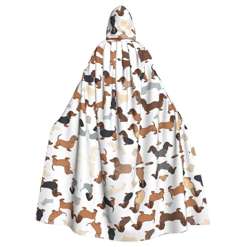 ZXMDZTSS Halloween-Kapuzenumhang mit Aufschrift "I Love My Dog Dackel", für Erwachsene, Volldruck, Partykostüm, Bindeverschluss, Polyester ZXMDZTSS Halloween-Kapuzenumhang mit Aufschrift "I Love My Dog Dackel", für Erwachsene, Volldruck, Partykostüm, Bindeverschluss, Polyester von ZXMDZTSS