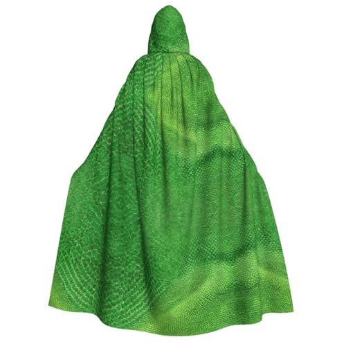 ZXMDZTSS Halloween-Kapuzenumhang mit Schlangenleder-Aufdruck, für Erwachsene, vollständiger Druck, Nackenverschluss von ZXMDZTSS