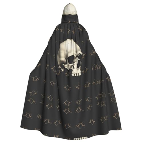 ZXMDZTSS Halloween-Kapuzenumhang mit Totenkopf-Aufdruck, für Erwachsene, vollständiger Druck, Party-Kostüm, Bindeverschluss, Polyester ZXMDZTSS Halloween-Kapuzenumhang mit Totenkopf-Aufdruck, für Erwachsene, vollständiger Druck, Party-Kostüm, Bindeverschluss, Polyester von ZXMDZTSS