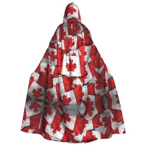 ZXMDZTSS Halloween-Kapuzenumhang mit kanadischer Flagge für Erwachsene, vollständiger Druck, Nackenverschluss ZXMDZTSS Halloween-Kapuzenumhang mit kanadischer Flagge für Erwachsene, vollständiger Druck, Nackenverschluss von ZXMDZTSS