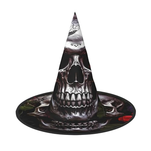 ZXMDZTSS Halloween-Totenkopf-Druck, Halloween-Hut für Erwachsene, Festivalkleidung, Hexenkostüm-Zubehör, Oxford-Stoff, 3 Stück ZXMDZTSS Halloween-Totenkopf-Druck, Halloween-Hut für Erwachsene, Festivalkleidung, Hexenkostüm-Zubehör, Oxford-Stoff, 3 Stück von ZXMDZTSS