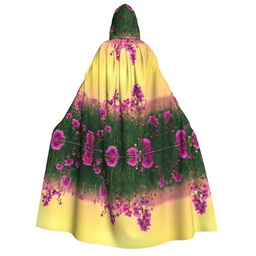 ZXMDZTSS Halloween-Umhang mit Blumenmuster, mit Kapuze, Umhang mit Volldruck, Nackenverschluss ZXMDZTSS Halloween-Umhang mit Blumenmuster, mit Kapuze, Umhang mit Volldruck, Nackenverschluss von ZXMDZTSS
