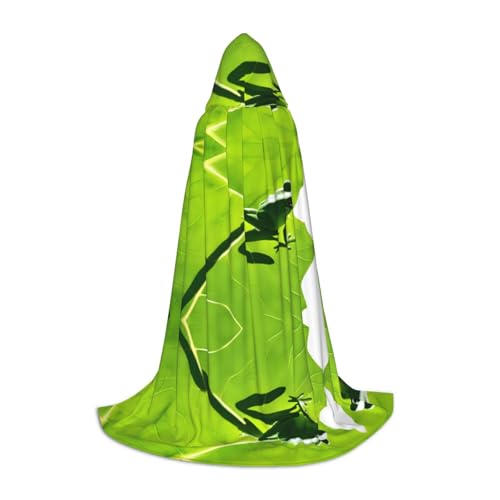ZXMDZTSS Kapuzenumhang mit Froschblättern, für Jugendliche, Halloween-Kostüm, wiederverwendbare Partykleidung, Größe L von ZXMDZTSS