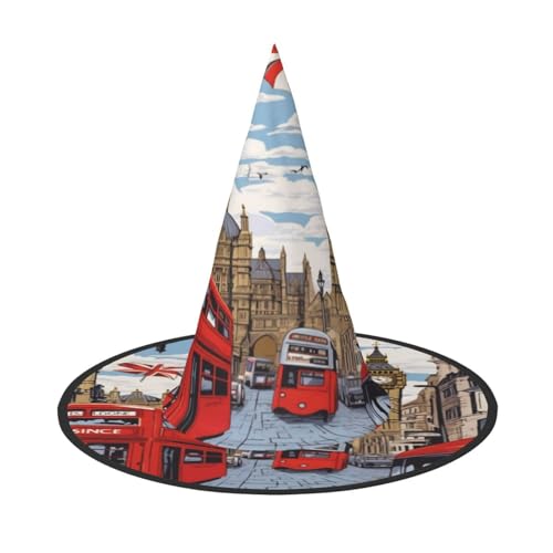 ZXMDZTSS Londoner Halloween-Hut für Erwachsene, Festivalkleidung, Hexenkostüm-Accessoire, Oxford-Stoff, 3 Stück von ZXMDZTSS