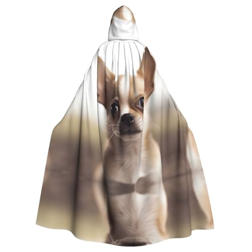 ZXMDZTSS Lustiger Chihuahua-Aufdruck, Halloween-Kapuzenumhang für Erwachsene, vollständiger Druck, Party-Kostüm, Bindeverschluss, Polyester ZXMDZTSS Lustiger Chihuahua-Aufdruck, Halloween-Kapuzenumhang für Erwachsene, vollständiger Druck, Party-Kostüm, Bindeverschluss, Polyester von ZXMDZTSS