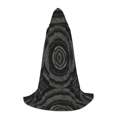 ZXMDZTSS Mandala-Aufdruck, Jugend-Kapuzenumhang, Umhang für Teenager, Halloween-Kostüm, wiederverwendbare Partykleidung, Größe M von ZXMDZTSS