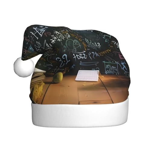 ZXMDZTSS Mathe-Formel – Druck für Erwachsene, Plüsch-Weihnachtsmütze, gemütlich, festlich, Weihnachtsmann-Kopfbedeckung, Pompon für Weihnachten, Partys, Feiertage. ZXMDZTSS Mathe-Formel – Druck für Erwachsene, Plüsch-Weihnachtsmütze, gemütlich, festlich, Weihnachtsmann-Kopfbedeckung, Pompon für Weihnachten, Partys, Feiertage. von ZXMDZTSS