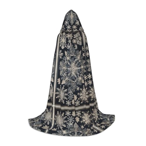 ZXMDZTSS Moderner Blumendruck, Jugend-Kapuzenumhang, Umhang für Teenager, Halloween-Kostüm, wiederverwendbare Partykleidung, Größe L von ZXMDZTSS