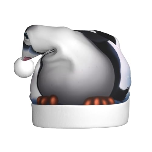 ZXMDZTSS Niedliche Pinguine – Druck für Erwachsene, Plüsch-Weihnachtsmütze, gemütlich, festlich, Weihnachtsmann-Kopfbedeckung, Pom-Pom für Weihnachten, Partys, Feiertage. ZXMDZTSS Niedliche Pinguine – Druck für Erwachsene, Plüsch-Weihnachtsmütze, gemütlich, festlich, Weihnachtsmann-Kopfbedeckung, Pom-Pom für Weihnachten, Partys, Feiertage. von ZXMDZTSS