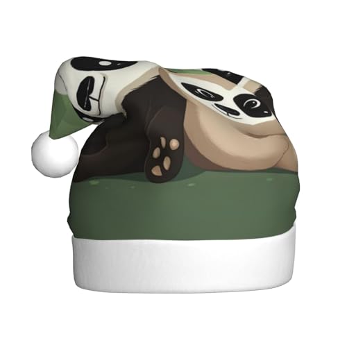 ZXMDZTSS Niedlicher Panda-Druck für Erwachsene, Plüsch-Weihnachtsmütze, gemütlich, festlich, Weihnachtsmann-Kopfbedeckung, Pompon für Weihnachten, Partys, Feiertage. ZXMDZTSS Niedlicher Panda-Druck für Erwachsene, Plüsch-Weihnachtsmütze, gemütlich, festlich, Weihnachtsmann-Kopfbedeckung, Pompon für Weihnachten, Partys, Feiertage. von ZXMDZTSS