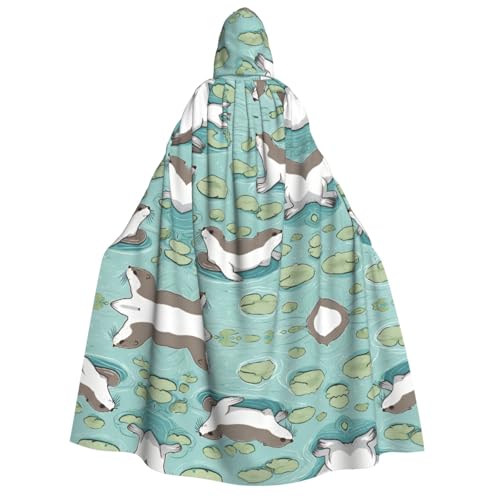 ZXMDZTSS Otter-Druck – Erwachsenen-Halloween-Kapuzenumhang | Volldruckumhang | Nackenverschluss ZXMDZTSS Otter-Druck – Erwachsenen-Halloween-Kapuzenumhang | Volldruckumhang | Nackenverschluss von ZXMDZTSS
