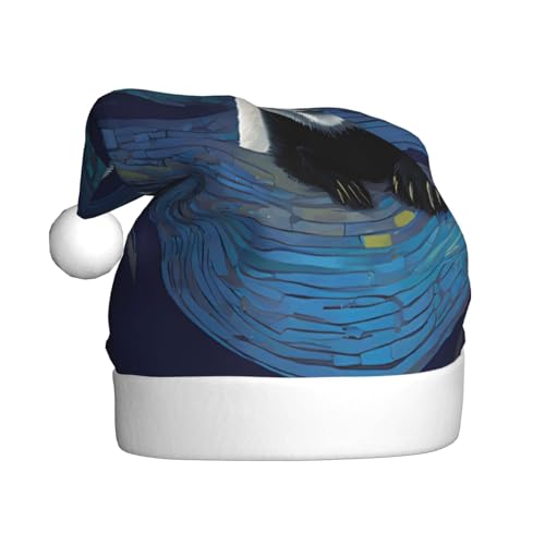 ZXMDZTSS Plüsch-Weihnachtsmütze für Erwachsene, Panda-Druck, gemütlich, festlich, Weihnachtsmann-Kopfbedeckung, Pompon für Weihnachten, Partys, Feiertage. ZXMDZTSS Plüsch-Weihnachtsmütze für Erwachsene, Panda-Druck, gemütlich, festlich, Weihnachtsmann-Kopfbedeckung, Pompon für Weihnachten, Partys, Feiertage. von ZXMDZTSS