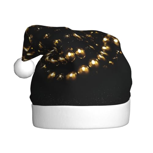 ZXMDZTSS Plüsch-Weihnachtsmütze für Erwachsene, goldfarben und schwarz, gemütlich, festlich, Weihnachtsmann-Kopfbedeckung, Pompon für Weihnachtsfeiern, Feiertage. ZXMDZTSS Plüsch-Weihnachtsmütze für Erwachsene, goldfarben und schwarz, gemütlich, festlich, Weihnachtsmann-Kopfbedeckung, Pompon für Weihnachtsfeiern, Feiertage. von ZXMDZTSS