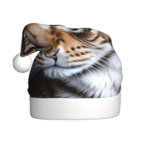 ZXMDZTSS Plüsch-Weihnachtsmütze für Erwachsene, mit Katzen-Aufdruck, gemütlich, festlich, Weihnachtsmann-Kopfbedeckung, Pompon für Weihnachten, Partys, Feiertage. ZXMDZTSS Plüsch-Weihnachtsmütze für Erwachsene, mit Katzen-Aufdruck, gemütlich, festlich, Weihnachtsmann-Kopfbedeckung, Pompon für Weihnachten, Partys, Feiertage. von ZXMDZTSS