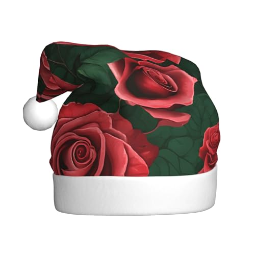 ZXMDZTSS Rote Rose – Plüsch-Weihnachtsmütze für Erwachsene, gemütlich, festlich, Weihnachtsmann-Kopfbedeckung, Pompon für Weihnachten, Partys, Feiertage. ZXMDZTSS Rote Rose – Plüsch-Weihnachtsmütze für Erwachsene, gemütlich, festlich, Weihnachtsmann-Kopfbedeckung, Pompon für Weihnachten, Partys, Feiertage. von ZXMDZTSS