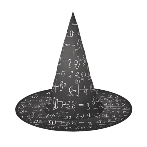 ZXMDZTSS Schulmathematik – Druck Halloween Hut Erwachsene | Festivalkleidung | Hexenkostüm Zubehör | Oxford-Tuch 3 Stück von ZXMDZTSS