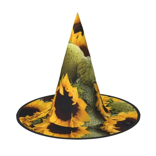 ZXMDZTSS Sonnenblumen-Druck, Halloween-Hut für Erwachsene, Festivalkleidung, Hexenkostüm-Zubehör, Oxford-Stoff, 3 Stück ZXMDZTSS Sonnenblumen-Druck, Halloween-Hut für Erwachsene, Festivalkleidung, Hexenkostüm-Zubehör, Oxford-Stoff, 3 Stück von ZXMDZTSS