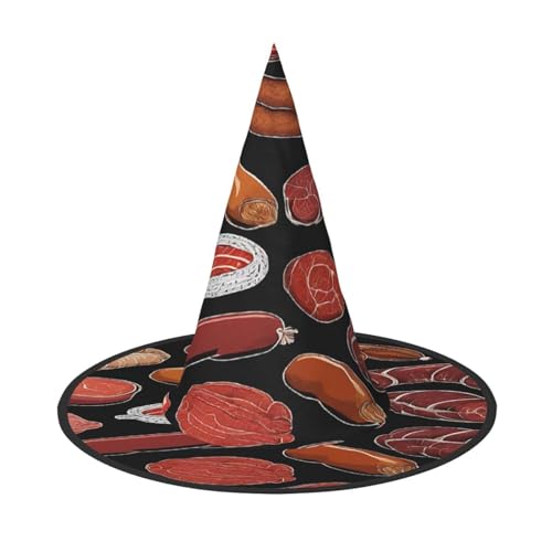 ZXMDZTSS Speckmuster – Druck Halloween Hut Erwachsene | Festival Wear | Hexenkostüm Zubehör | Oxford Tuch 1 Stück von ZXMDZTSS